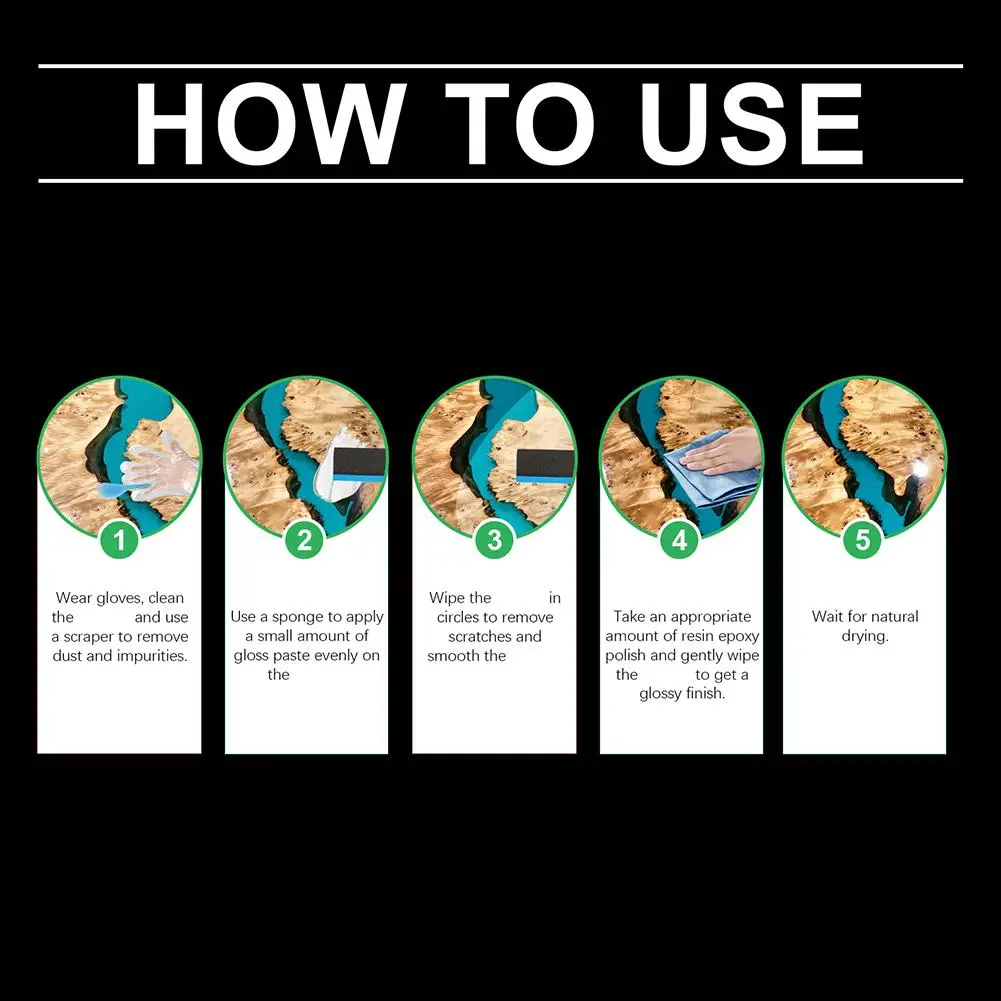 طقم تلميع الراتنج فرك مجمع تلميع متعدد الوظائف لمشاريع الايبوكسي إزالة الخدوش استعادة تألق مجموعة كاملة