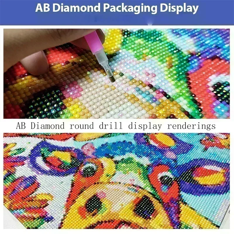 AB diamond cross stitch Deer in the snow forest 5D DIY diamond embroidery rhinestone painting diamond painting