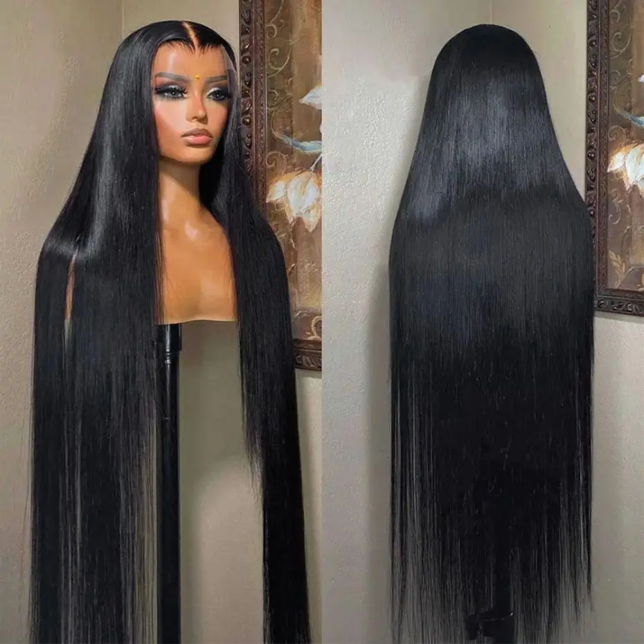 

13x4 13x6 Straight Lace Wigs HD Lace Front Human Hair Wig Pre Plucked 180% Brazilian 4x4 Glueless Lace Closure Wigs For Women