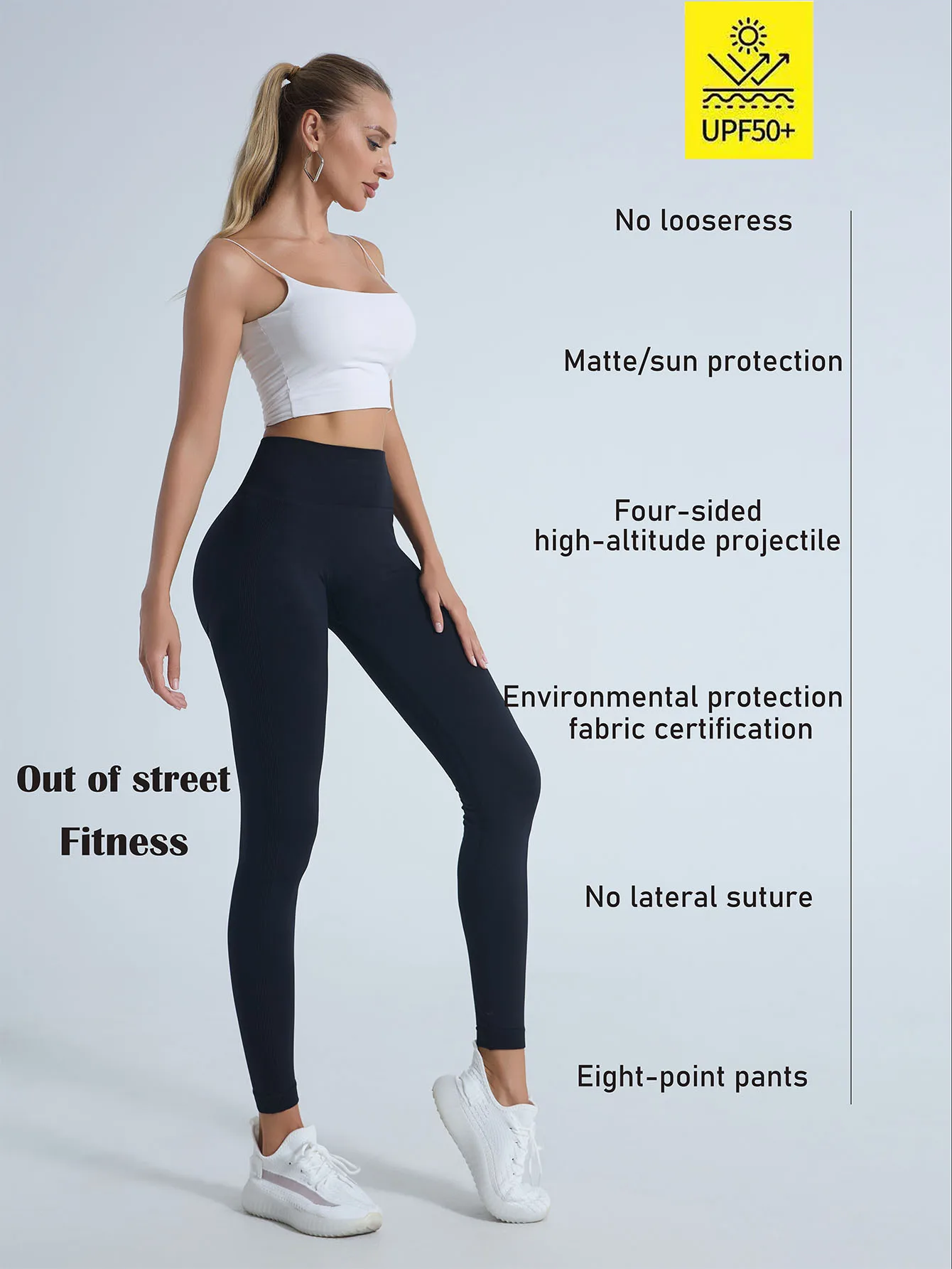 

High Waist Yoga Leggings for Women, Squat-Proof Thick Opaque Fabric with Supportive Waistband, All-Day Comfort