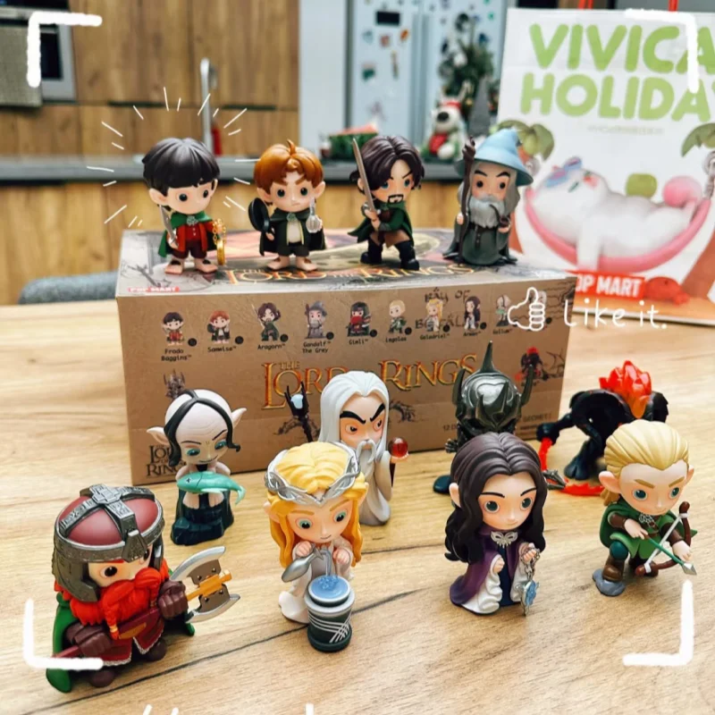 El Señor de los Anillos 8-10cm figura de Anime Saruman Sauron Gollum figura de acción caja ciega juguetes cumpleaños regalos de navidad muñeca