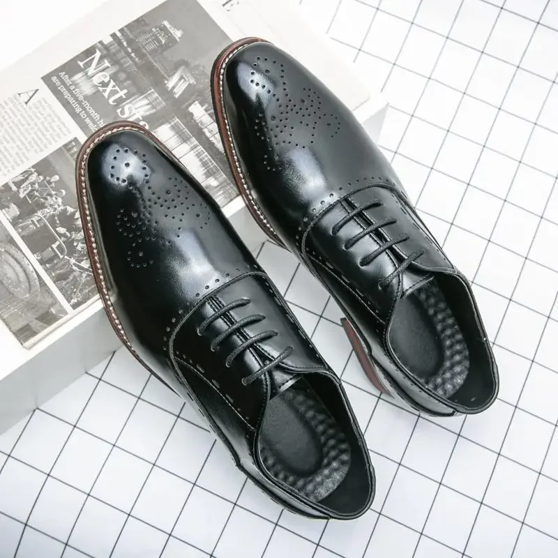 

Handmade Genuine Leather Men's Shoes Office Leisure Business Derby Retro Dress Party Italy