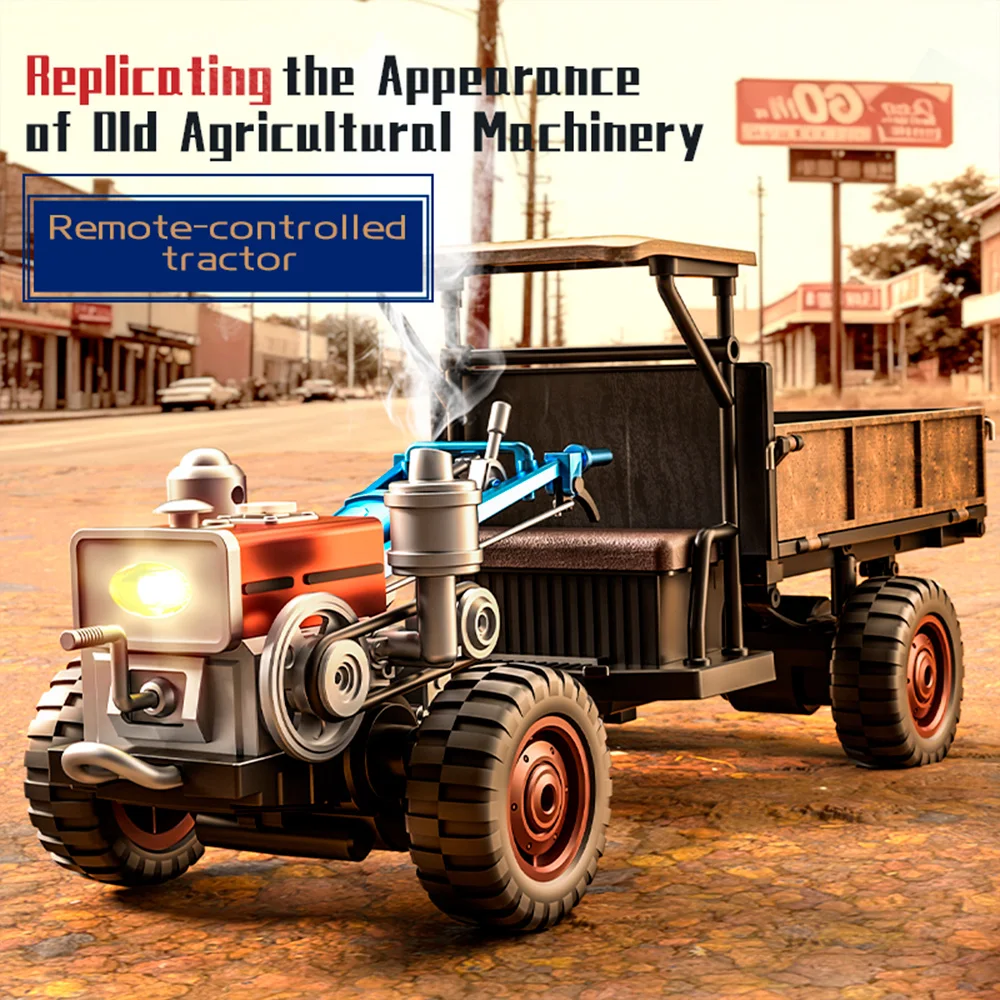 9IMOD C8836 RC Auto 4WD Traktor Spielzeug Maßstab 1:14 2,4 GHZ Hintere Panels Kann Geöffnet Werden Fernbedienung Bauernhof Fahrzeug Spielzeug Kinder RC Traktor