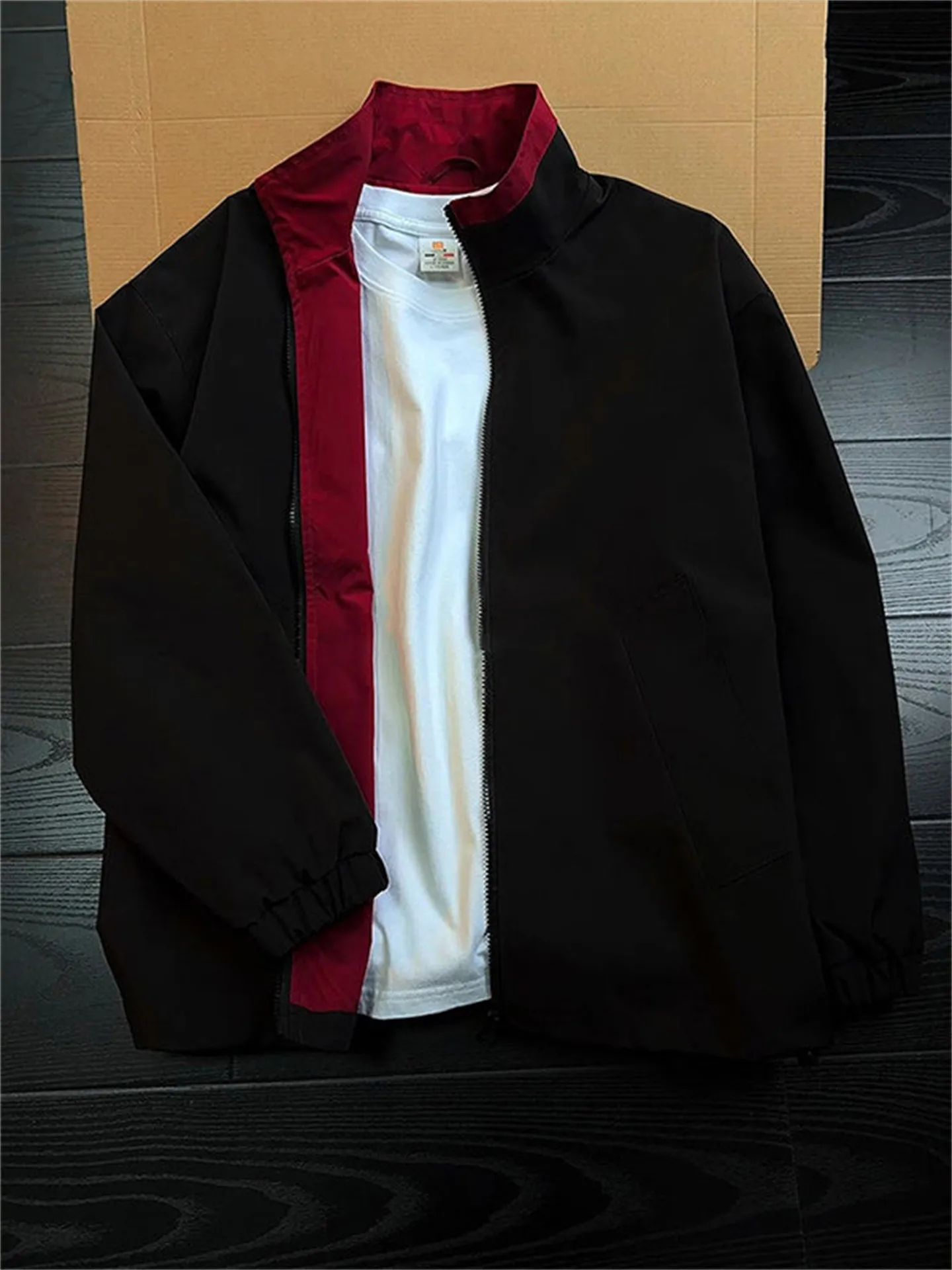 Cleanfit Short Baseball Style Jacket Men's Fashion Hard And Stiff Three-Proof 's Jacket with Stand Collar for Autumn