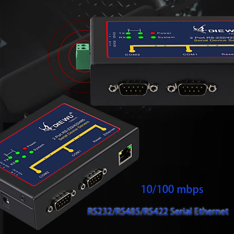 

Splitter Converter network switch RJ45 LAN Adapter RS232/485/422 Industrial Grade Serial Device Server RS232 to Ethernet Server