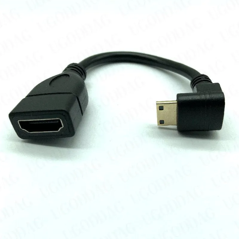 1080P Mini HDTV Male Up Down Right Left 90 Angled angle to HDMI-compatible Female Converter Adapter M-F Extension Adapter