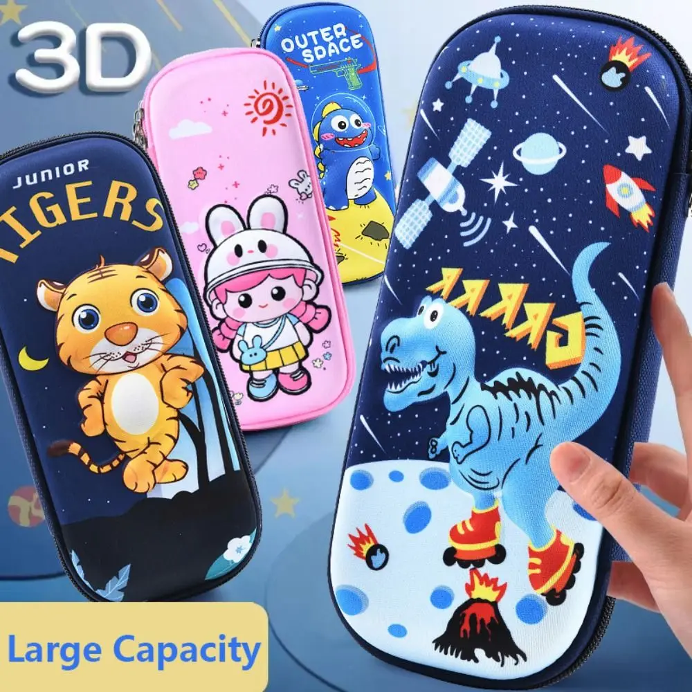 Large Capacity Pencil Case High Quality EVA 3D Pen Bag Waterproof Stationery Organizer Girls Boys