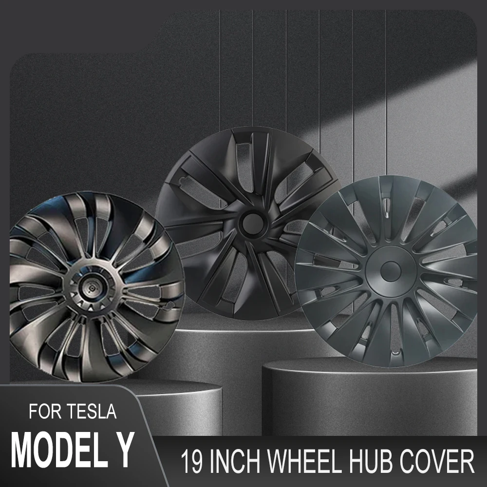 4PCS Hub Cap 19 Inch Car Replacement Wheel Cap Performance Automobile Hubcap Full Cover Accessories for Tesla Model Y 2023 2024