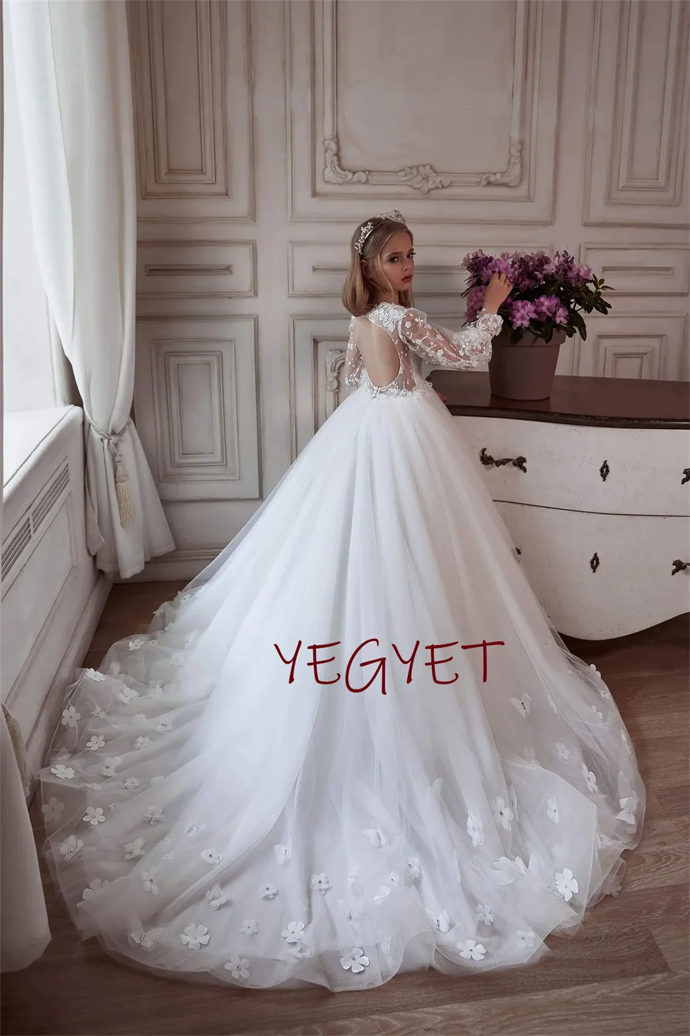 

Flower Girl Dress Wedding Halloween Easter Birthday Princess Dress Communion Party Prom Pageant Bridesmaid Wedding GownsA