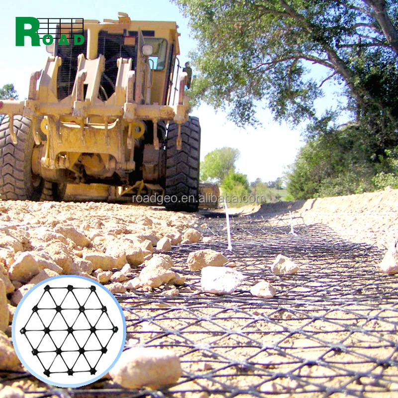 Precio de muestras pequeñas -- Geomalla Triaxial de PP, precio de fábrica para la estabilización de suelos en carreteras, ferrocarriles y autopistas