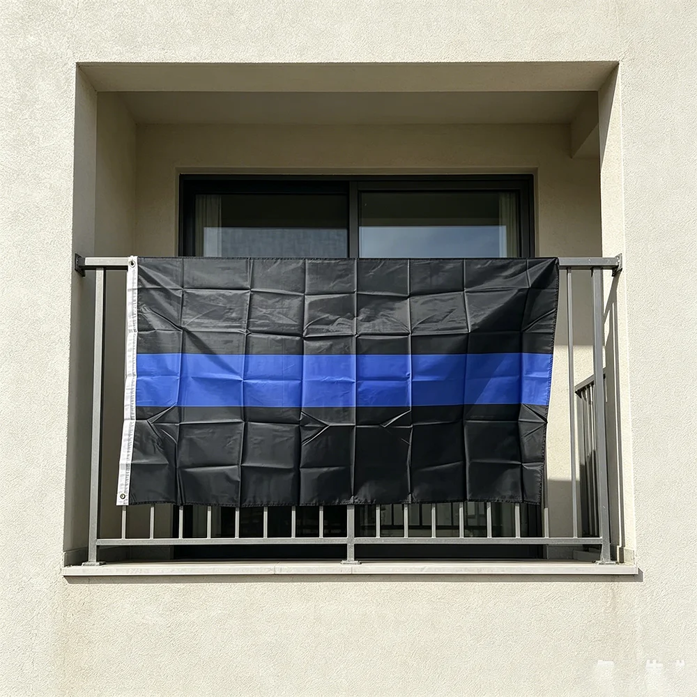 (TIKI FLAG) 90x150cm United States Of America Thin Blue Red Dual Line First Responder Police Memorial Flag for home decoration