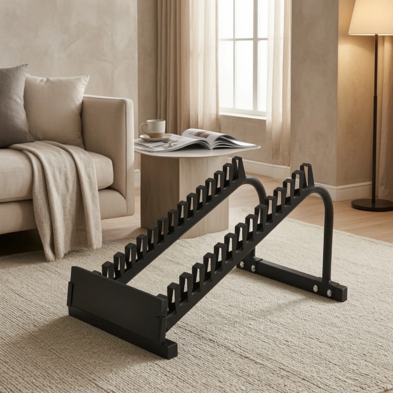Tile Display Rack Matte Black Tile Sample Display Rack Space-Saving Large Capacity for Designers, Showroom, Retail Store