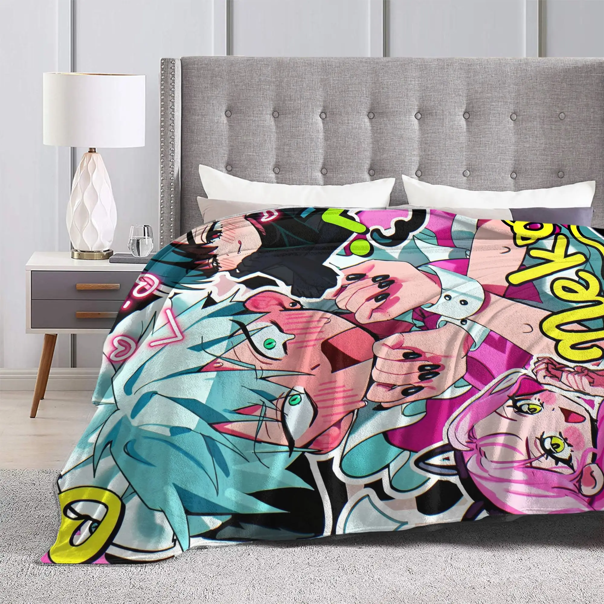 أنيمي الغريبة المرحلة بطانية دافئة السفر مكتب أفخم رمي بطانية الشارع الاتجاه في الهواء الطلق الفانيلا المفرش أريكة غطاء سرير #3