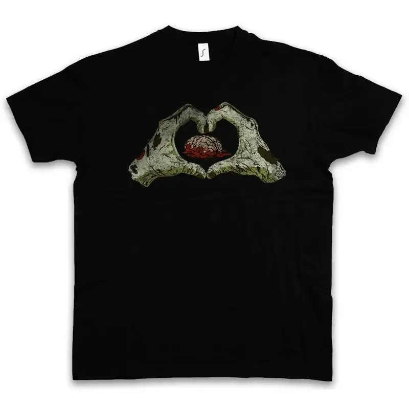 ZOMBIE HEART T SHIRT Living Dead The Walking Fun Smile Zombies Brain Eater Love