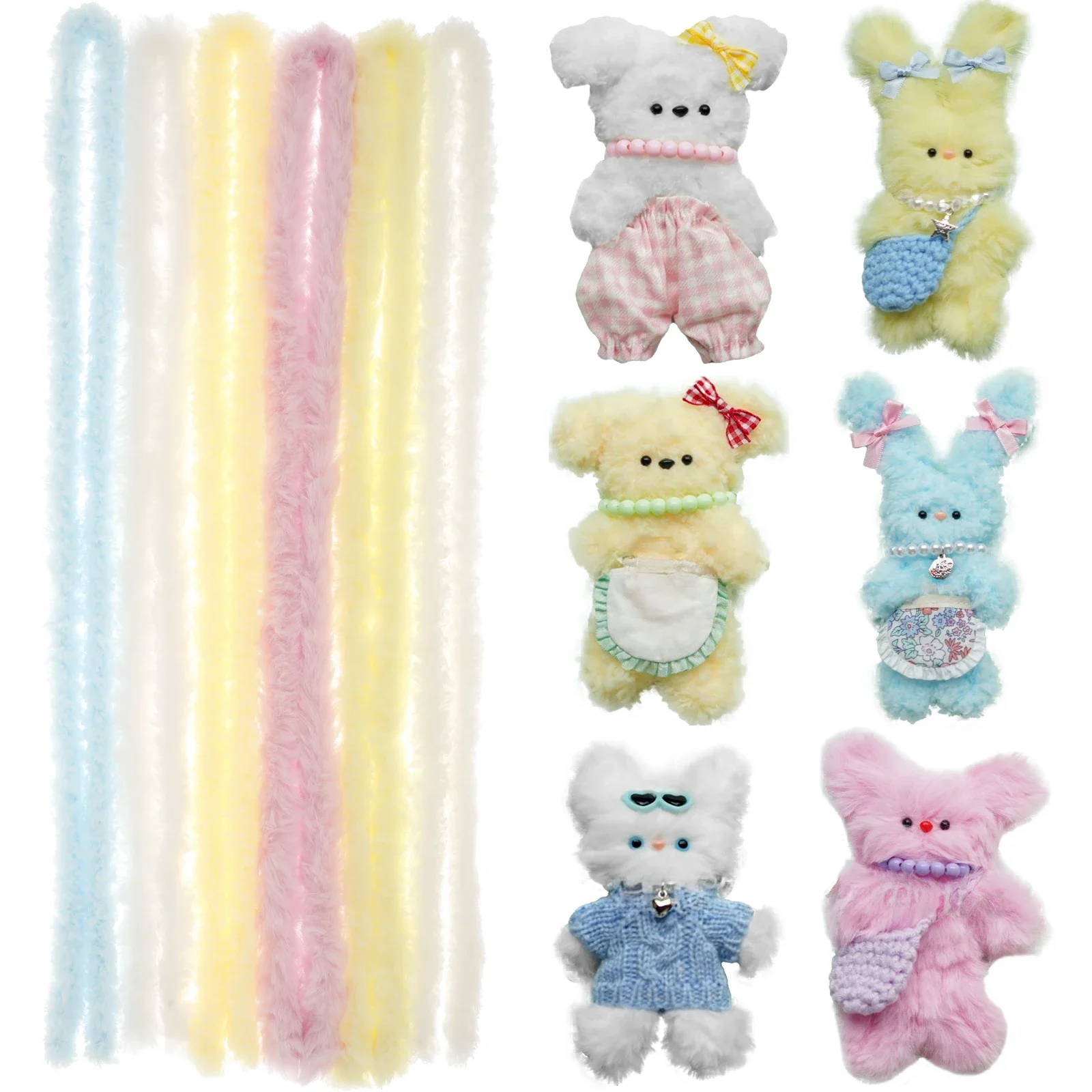 

Набор для чистки плюшевых труб, 6 шт., с декоративными аксессуарами (глаза/нос/бусины)