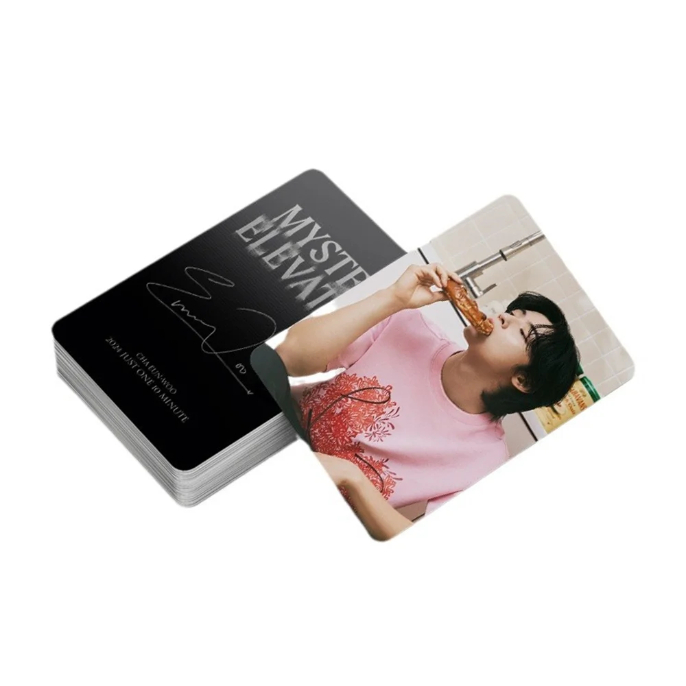 92pcs Kpop Cha Eun Woo Photo Card LOMO Card JINJIN MJ Yoon SanHa Moon Bin ASTRO Stickers and Postcard Fans Gift Collection
