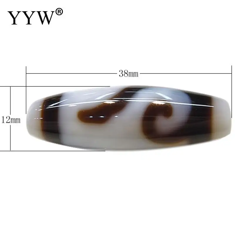 2pcs Natural Tibetan Agated Onyx Dzi Beads Oval Money Hook Lotus Lightning For Jewelry Making DIY Necklace Bracelet Bead