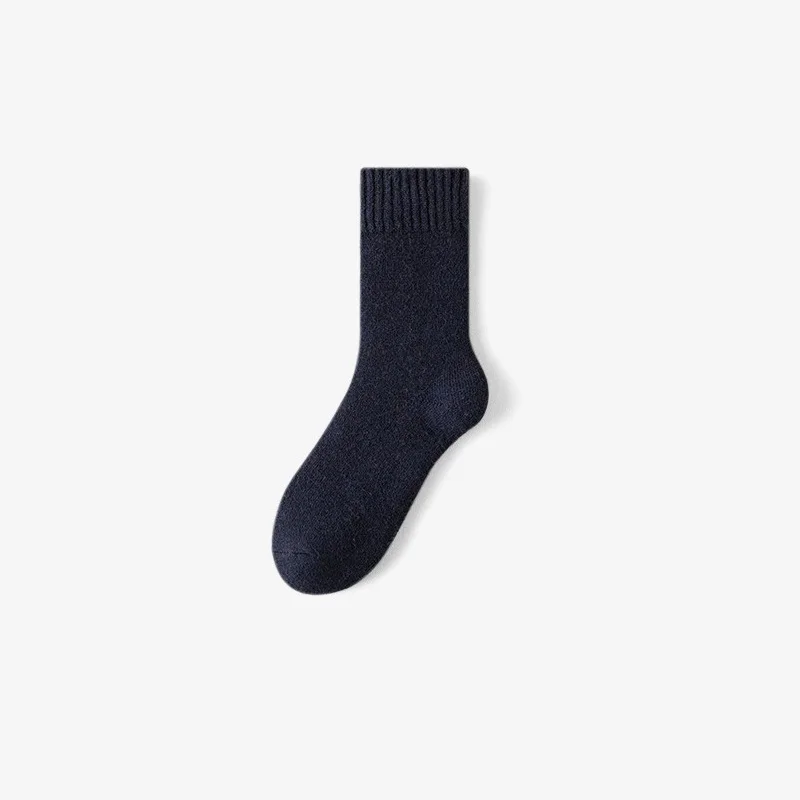 Chaussettes en laine pour hommes et femmes, chaussettes chaudes mi-mollet pour l'automne et l'hiver
