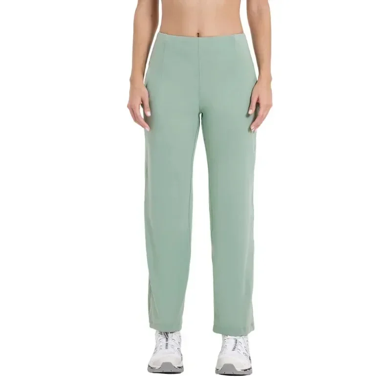 Citroen Vrouwen Losse Ademende Hoge Elastische Lichtgewicht Zweetabsorberende Sportbroek Fitness Broek Yoga Sneldrogende Hardloopfit