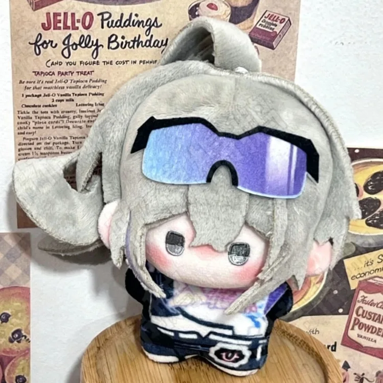 10cm Cotton Doll Plush Keychain Honkai: Star Rail Silver Wolf Print Plushie Pendant Fan-Made Game Merch Doll Gift