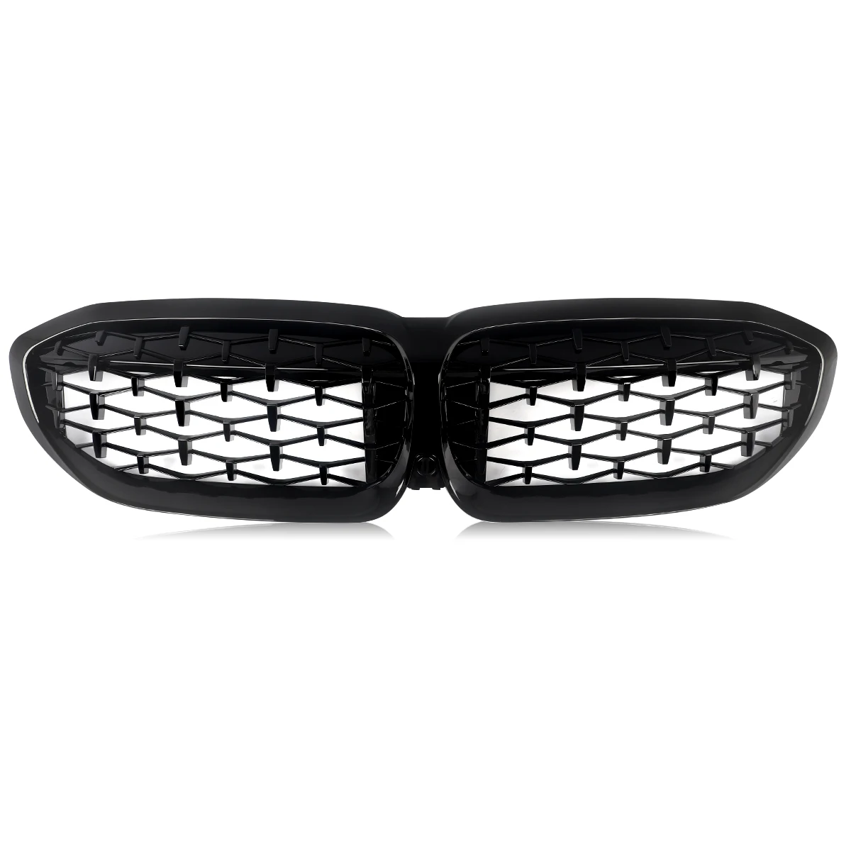 MAGICKIT لسيارات BMW 3 Series G20 Saloon/G21 Estate 2018 2019 2020 2021 شبكة الكلى الأمامية مع ملحقات السيارة باللون الأسود اللامع #3