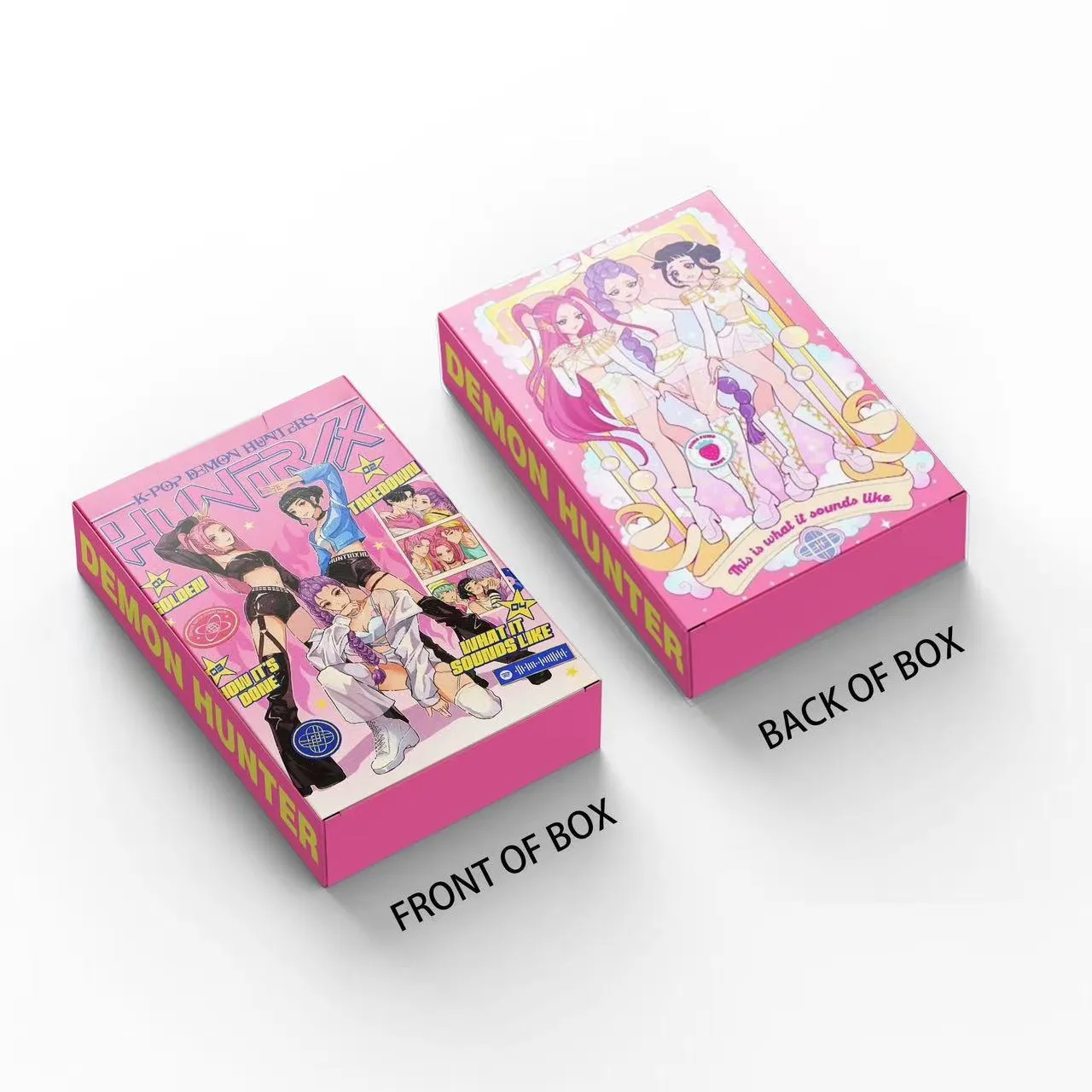 55 قطعة من بطاقات KPop Demon Hunters LOMO مجموعة كاملة، بطاقات ألعاب Huntrix Girls Anime القابلة للجمع، بطاقات ألعاب التداول لمجموعة المعجبين