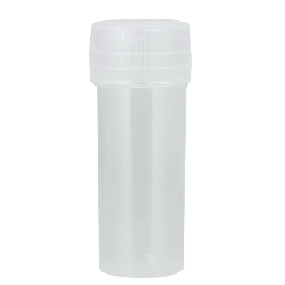 50pcs 5g Volume Sample Bottle Plastic Packing Bottle Transparent Medical Level Practical Multi-function for Seed Granular Object