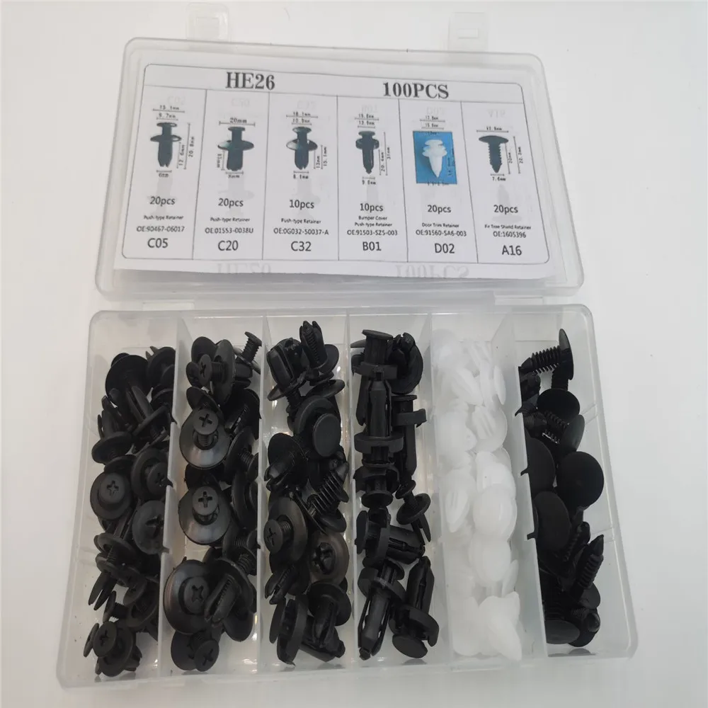 100pcs Auto Fastener Clip For Mazda 2 3 5 6 CX-3 CX-4 CX-5 CX5 CX-7 CX-8 CX-9 Atenza Axela