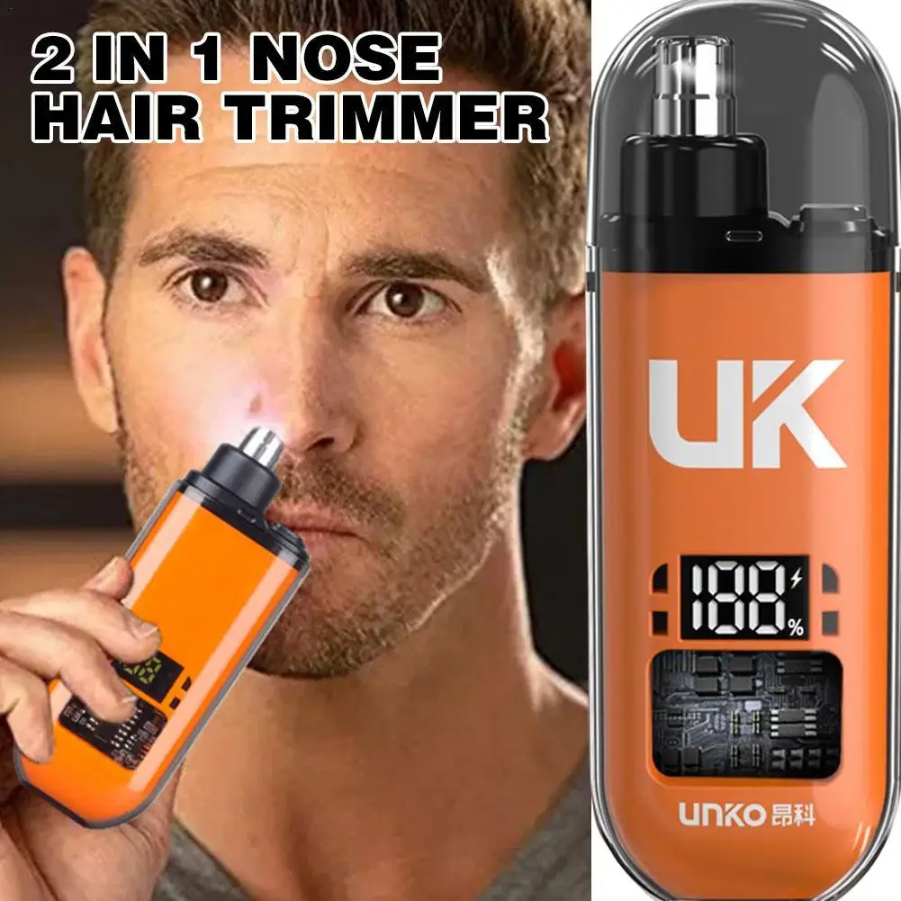 Portable Electric Nose Hair Trimmer USB charging Nose Ears Hair Eyebrow Trimmer for Men Rechargeable Painless