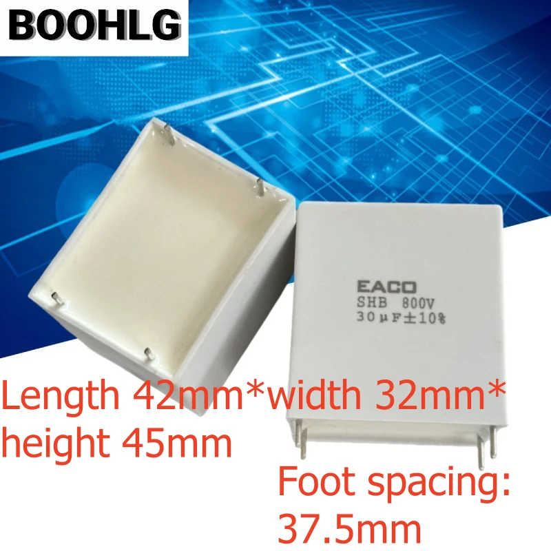 

2PCS EACO SHB-800-30-4F 30UF 800V DC sinusoidal filter photovoltaic inverter film capacitor