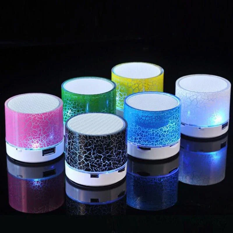 Mini Wireless Bluetooth Speaker Crack LED Subwoofer MP3 Music Column