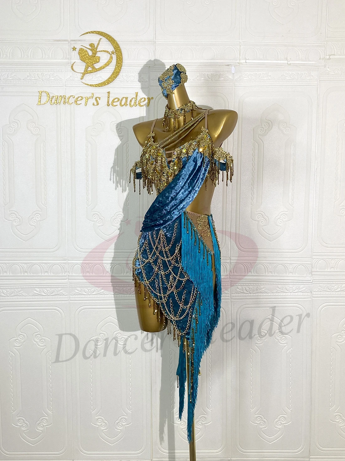 Robe de danse latine pour enfants et adultes, pierre AB, haut de gamme, personnalisée, en velours, à bretelles, vêtements pour femmes de Tango précis