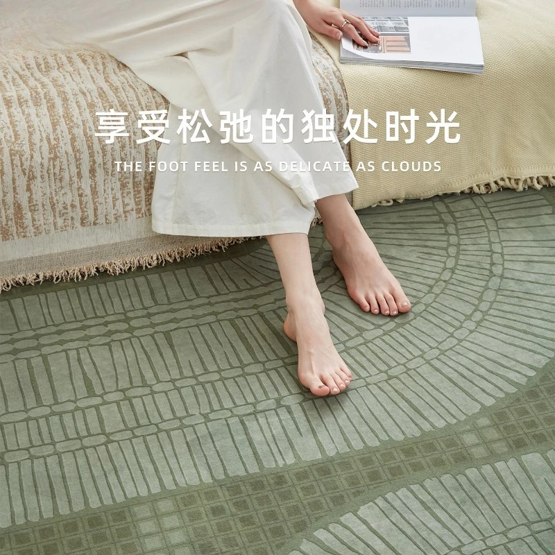 Bedroom carpet new 0 formaldehyde no odor medieval thickened green bedside blanket long strip free of care