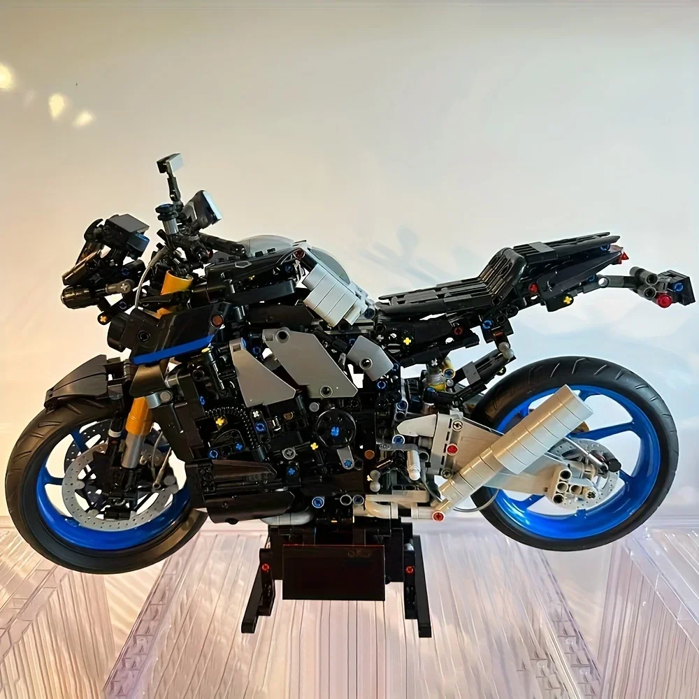 Technical Cool Motorcycle motorbike moc ideas building block bricks model toys for friends birthday gifts christmas 1478pcs