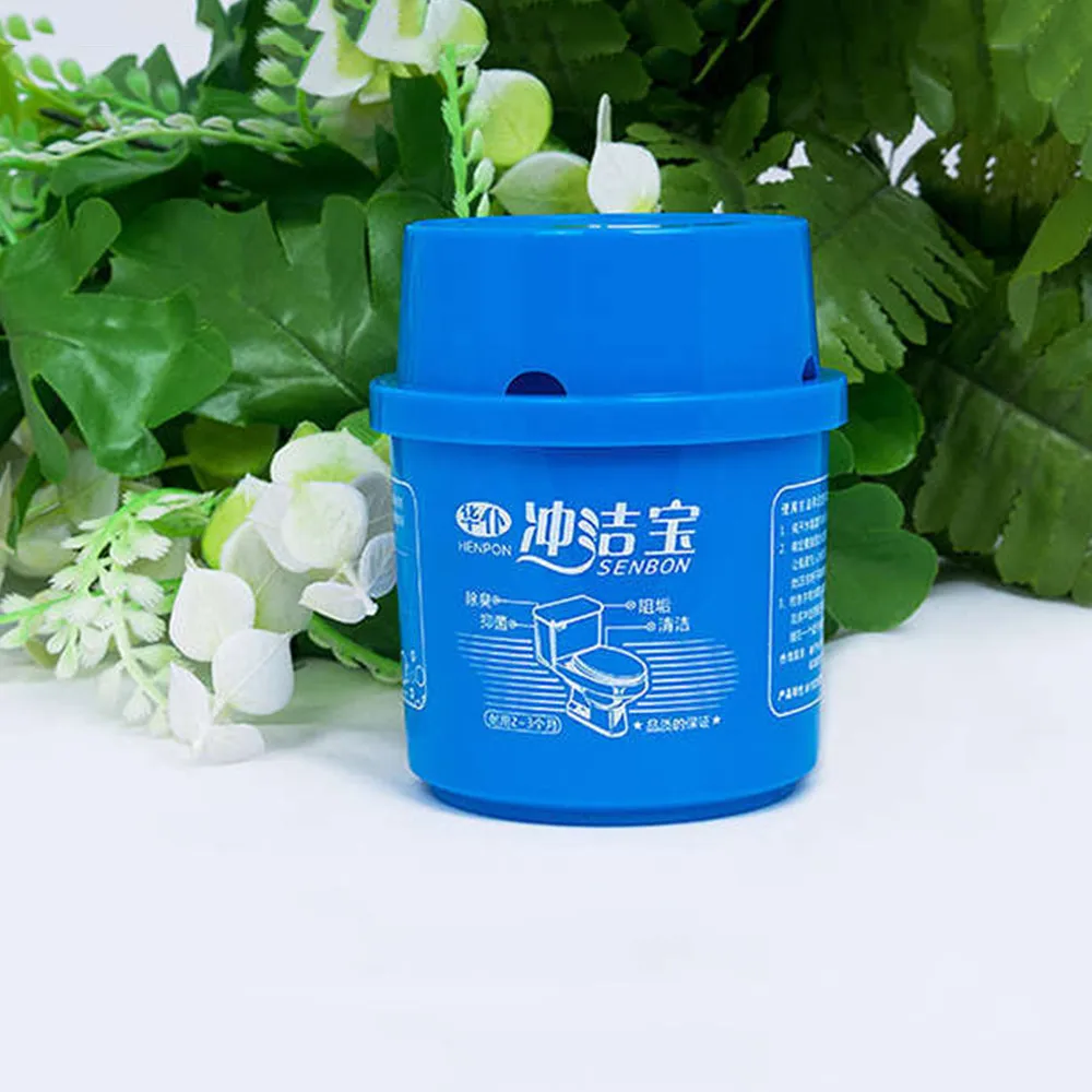 1PCS Automatic Toilet Bowl Cleaner Stain Remover Flush Bottled Helper Blue Bubble 2500 times Bathroom Cistern Stain Remover