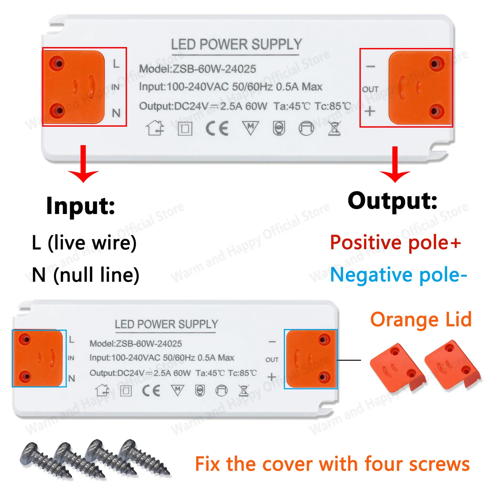 رقيقة جدا LED امدادات الطاقة DC24V محول الإضاءة 18 واط 24 واط 36 واط 60 واط 120 واط سائق لأضواء قطاع LED 0.75A 1A 1.5A 2.5A 5A