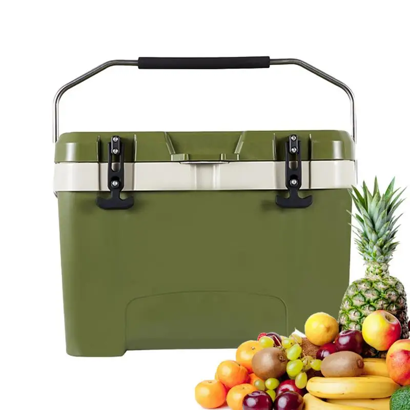 

Insulated Freezer Box Outdoor Chest Cooler Ice Box 26L Impact-Resistant Travel Cooler Box For Camping Outdoor Self-Driving Trips