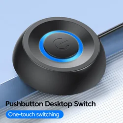 1.8m Computer Desktop Switch PC Motherboard External Start Power LED Lights Button Extension Cable Round Startup Switch For Home