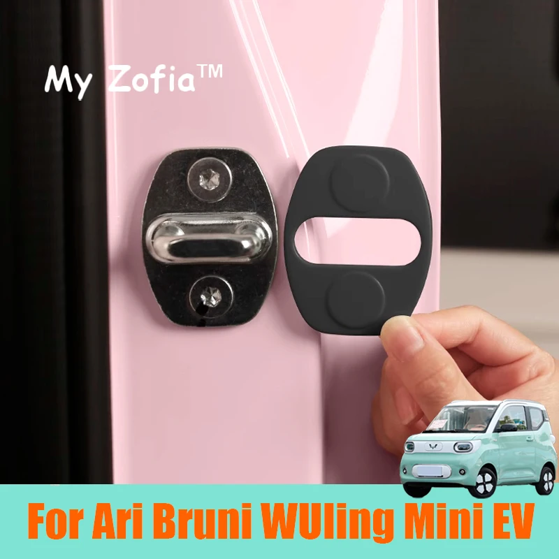 

For Ari Bruni Wuling MINI EV 3rd 2024 2025 2026 Car Door Mute Damping Cushion Anti-Collision Protective Cover Silent Shock Pads