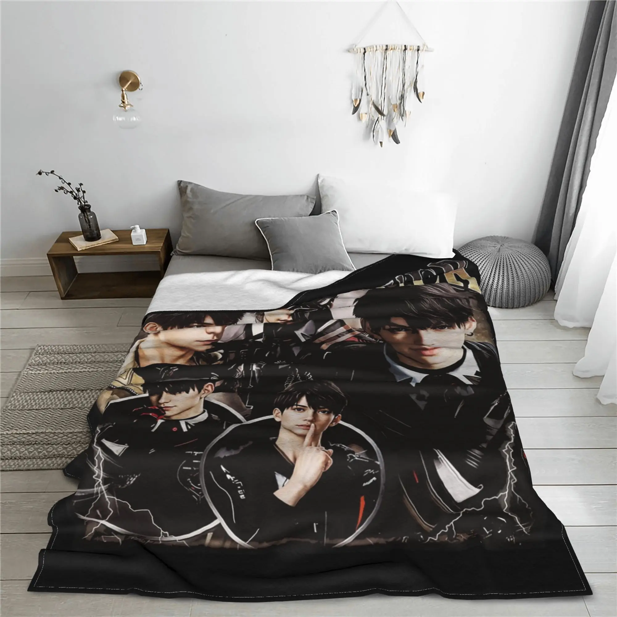 الحب والمساحة العميقة Caleb خمر 90s ألعاب بطانية الفانيلا الشتاء المحمولة لينة رمي البطانيات للمنزل في الهواء الطلق المفرش #6