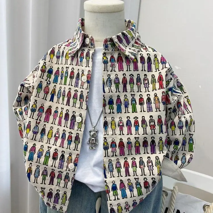 سترة قميص للأولاد لربيع وخريف 2026 ملابس ربيعية عصرية جديدة للأطفال الصغار