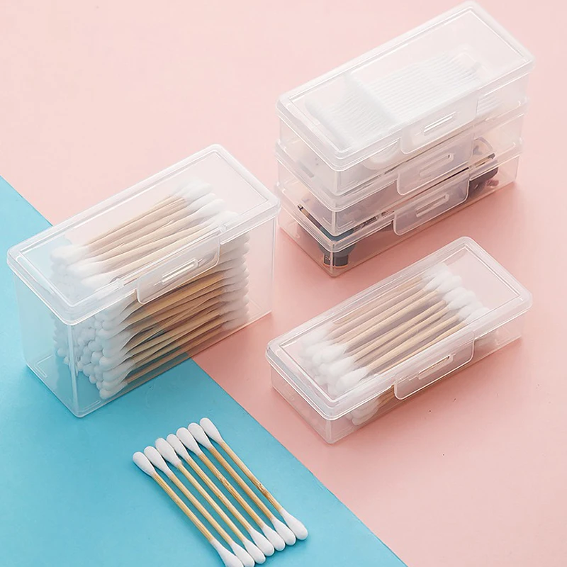 Portable Travel Box Cotton Swab Holder Case Detal Floss Jewelry Organizer Container Dust-proof Jewelry Accessories Box