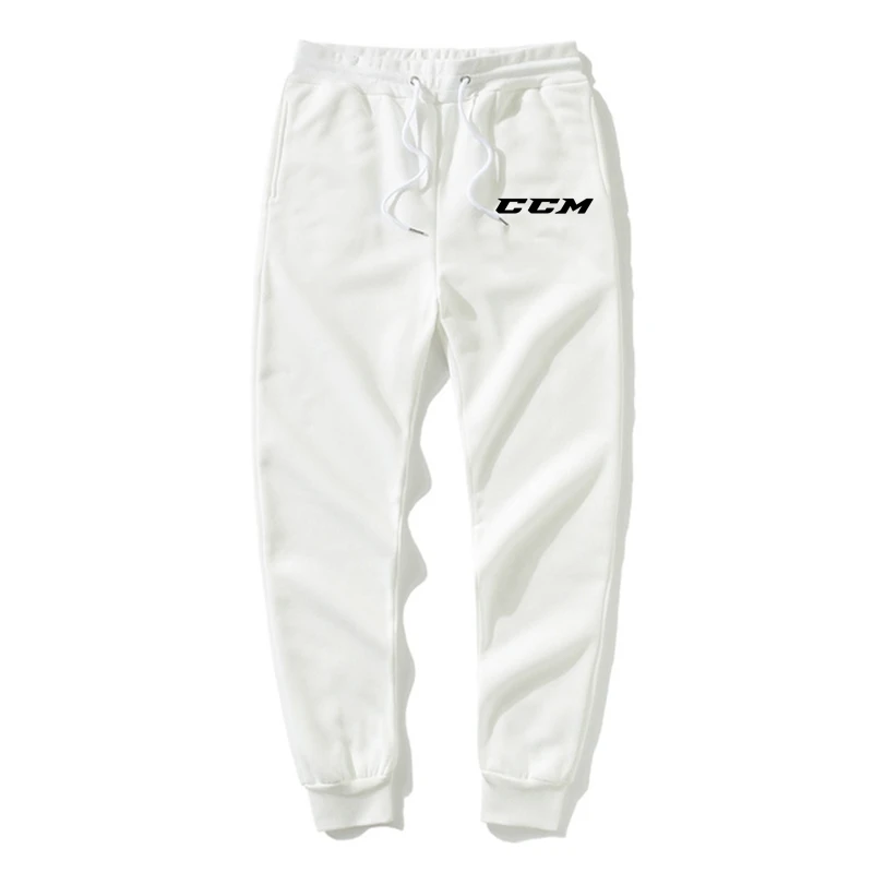 CCM 2022 Spring Winter New Jogger Pants Men Running Jersey Sweatpants Cotton Webbing-Trimmed Drawstring Trousers