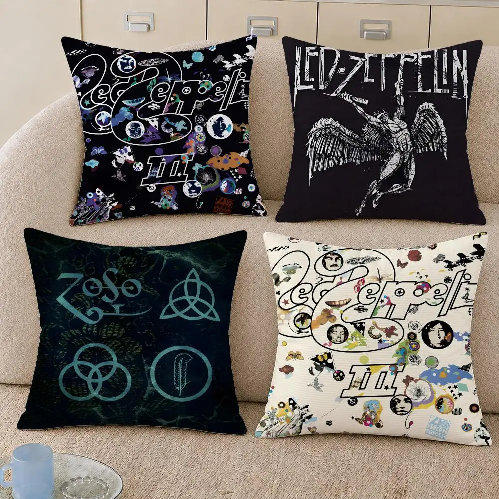 Band Led Zeppelin IV Stairway Cushion Cover Decorative Pillowcase Soft Short Plush Cozy Durable Sofa Home Decor Items Gift