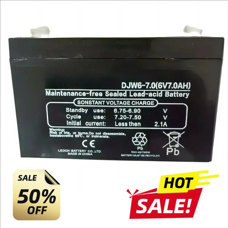 

For DJW6-7 6V 7.0AH Storage Battery Maintenance Free for Electric Vehicles 6V7AH