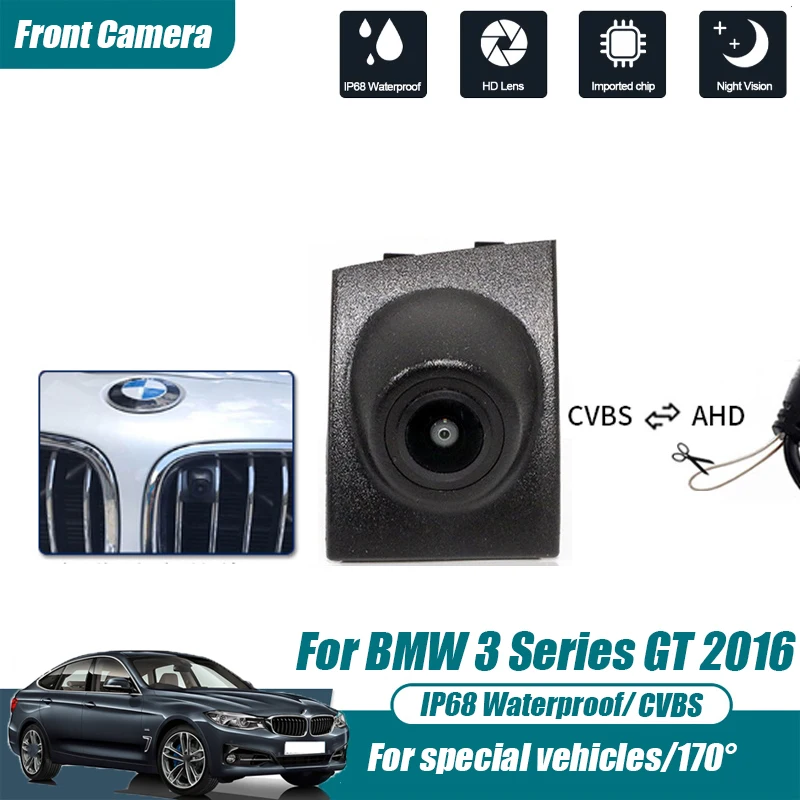 

Car Front View Parking CCD Night Vision LOGO Camera Wide Angle 170° Waterproof For BMW 3 Series GT 2016 AHD CVBS HD Shockproof
