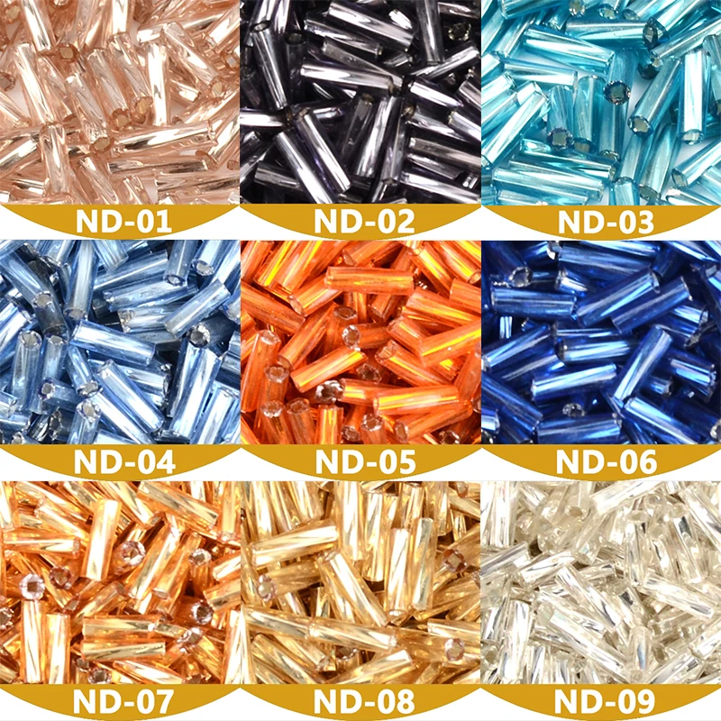 2x6mm Helical Seedbeads 11/0 Tube Bead Twist Bugles Glass Seed Beads For DIY Bracelet Jewelry Dress Making Handwork