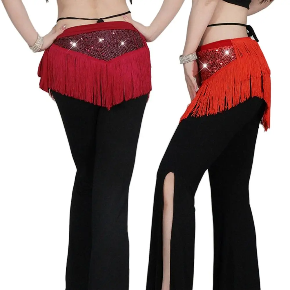 Fashion Tassel Belly Dance Hip Scarf Sequins Bohemian Women Belt Skirt Waist Chain Show Costumes