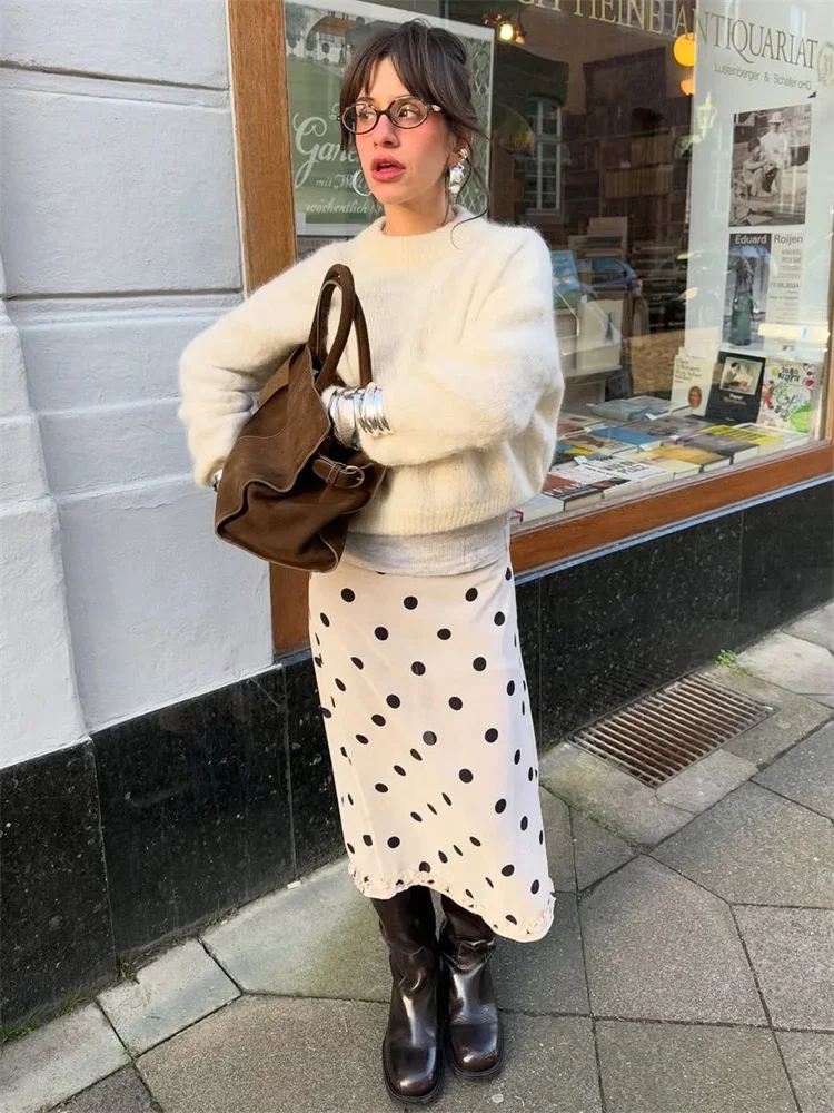 Elegant Ruffled Vintage Skirt Female High Waist Commute Contrast Sexy Streetwear Y2k Long Skirt Women's Maxi Skirt Summer