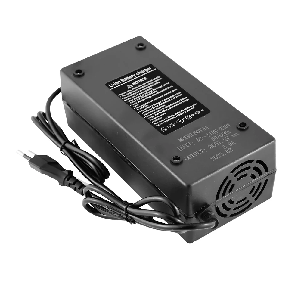 LiitoKala 67.2V 5A Lithium Battery Charger 60V 5A Li-ion Fast Smart Charger 110V / 220V for 16S 60V  battery pack